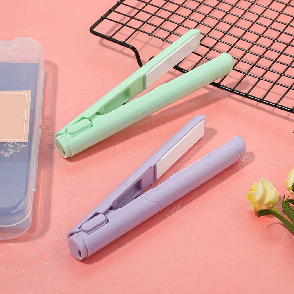 2-in-1 Mini Curling Flat Iron Ceramic USB Electronic Splicing Curler Straight Styling Tool Curler Flat Iron CL240923