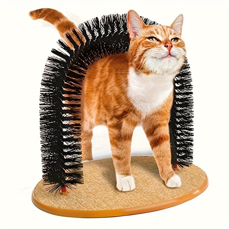 Arch-Shaped Cat Scratcher and Fur Remover for Pets