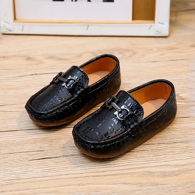 Childrens Genuine Leather Kids Loafers Baby Little Boys Girls Moccasins Toddler Flats Casual Boat Wedding Shoes 240921