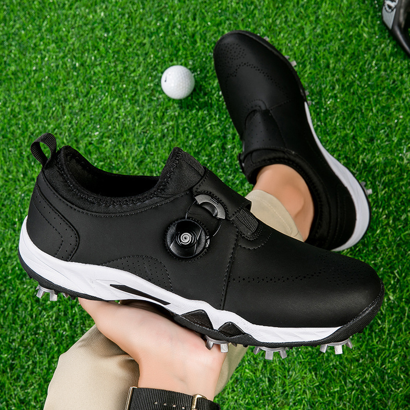 ddmytiger Hot selling 2024 summer plus size couple non slip golf shoes, detachable professional sole rotating button shoes C ddmythur