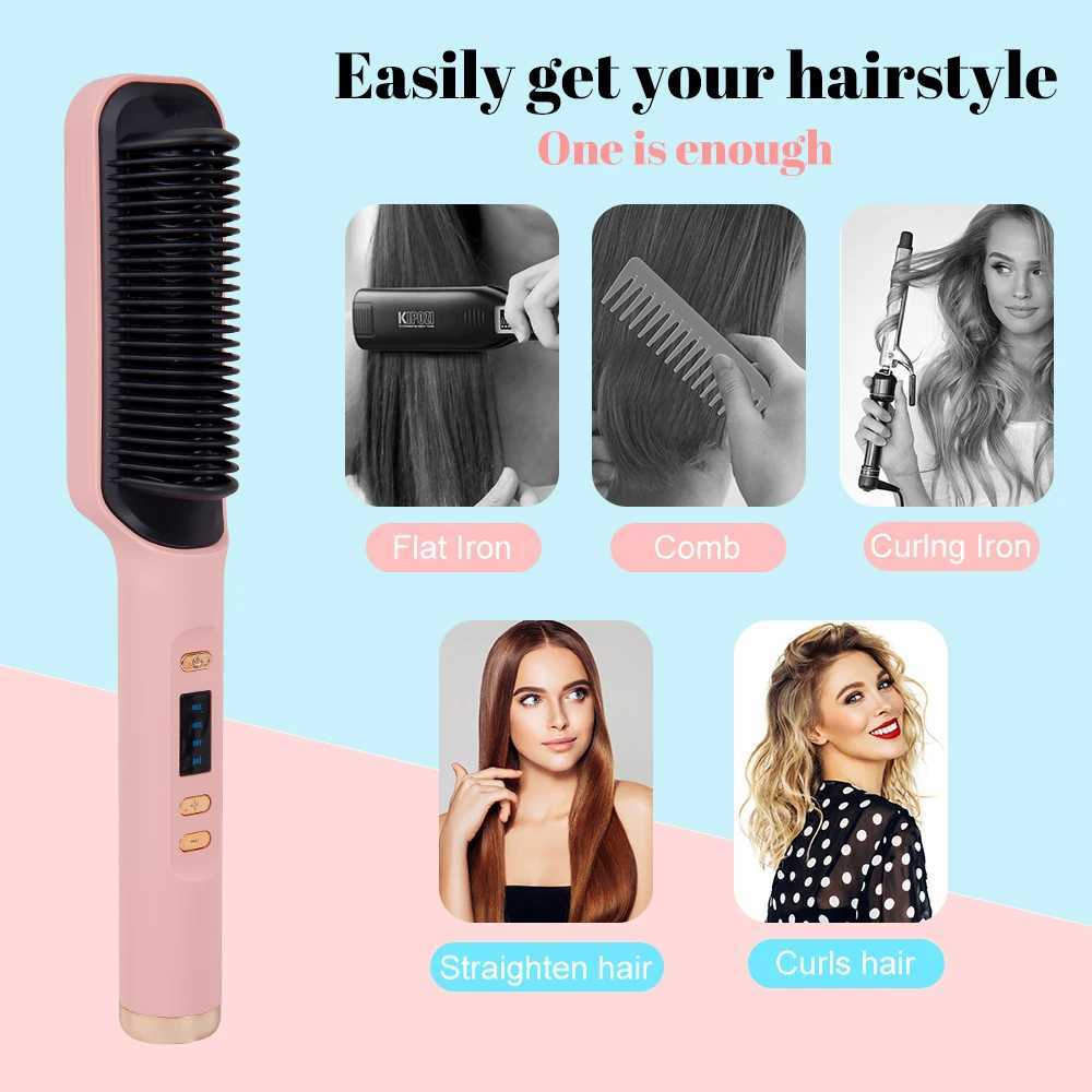 Electric straightening brush hot comb straightener flat ferroelectric straightener hot comb straightener CL240923