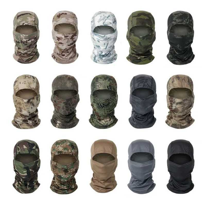 Facial mask for summer breathable windproof durable and sunscreen tactics. Multi functional motorcycle dust camouflage design Y240923