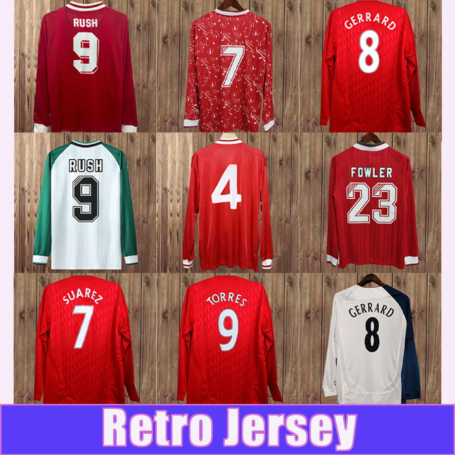 1993 1995 FOWLER RUSH Retro Long Sleeve Mens Soccer Jerseys BARNES GERRARD ALONSO PACHECO TORRES BENAYOUN COLE 09 10 Home Away 3rd GK Football Shirts