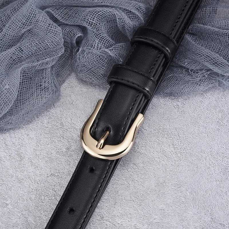 1pc Womens Belt Fashion Simple Versatile Thin Belt Authentic High Grade Trend Soft Belt Paired Western Trousers Jeans Lady BeltX240923