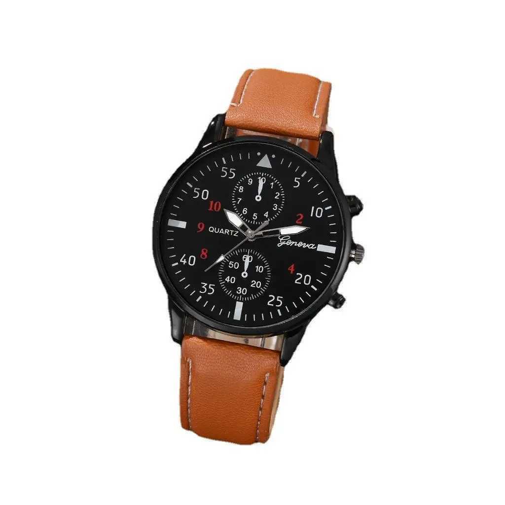 New mens versatile fashion watches foreign trade hot business two-eye watch wristwatch gift watchX240923