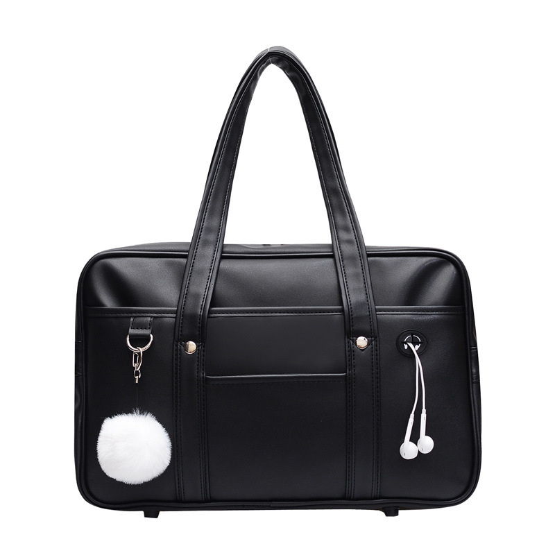Japanese Casual PU Shoulder Junior High Students School Handbag Anime Uniform Bag Tote Bags For Women