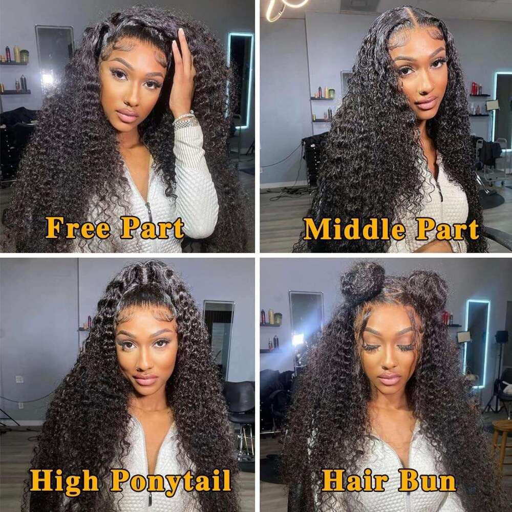 13x4 13x6 Deep Wave Lace Front Wigs Transparent 6x4 5x5 Easy Go Closure Human Hair Ready To Wear Preplucked Wig