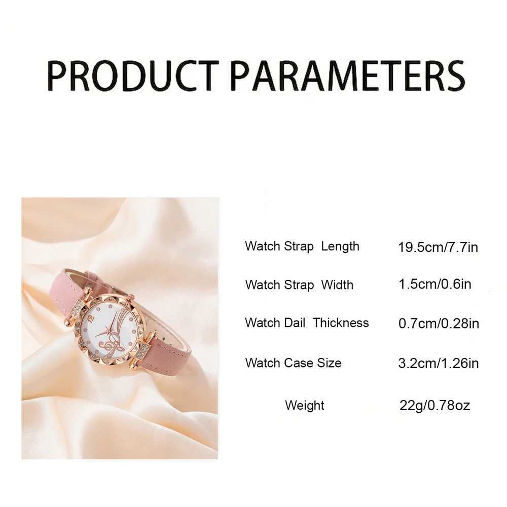 Luxury Watch Women Ring Necklace Earrings Bracelet Set Watches Butterfly Leather Strap Ladies Quartz WristWatch No BoxX240923