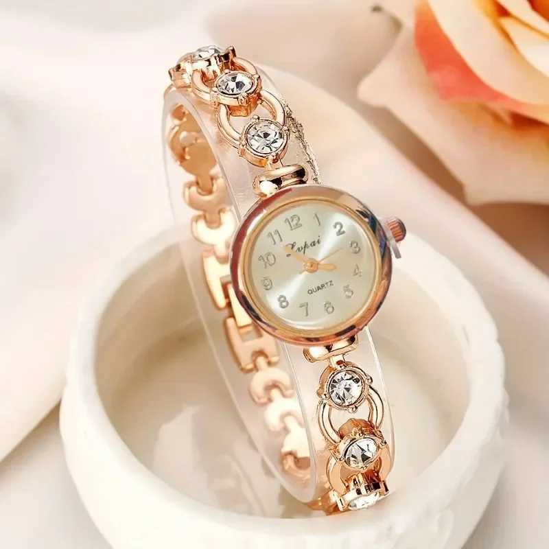 1/2/5 PCS Set Women Watches Bracelet Watch Ladies Wristwatch Alloy Rhinestone Luxury Rhinestone Casual Relogio Feminino MujerX240923