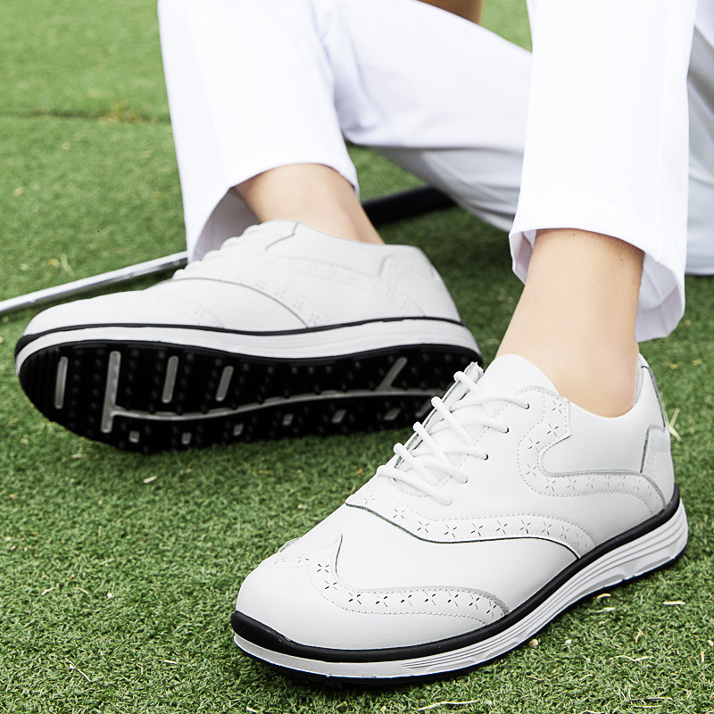 ddmytiger Anti slip nail golf ball oversized waterproof British style sports shoes, men's shoes C