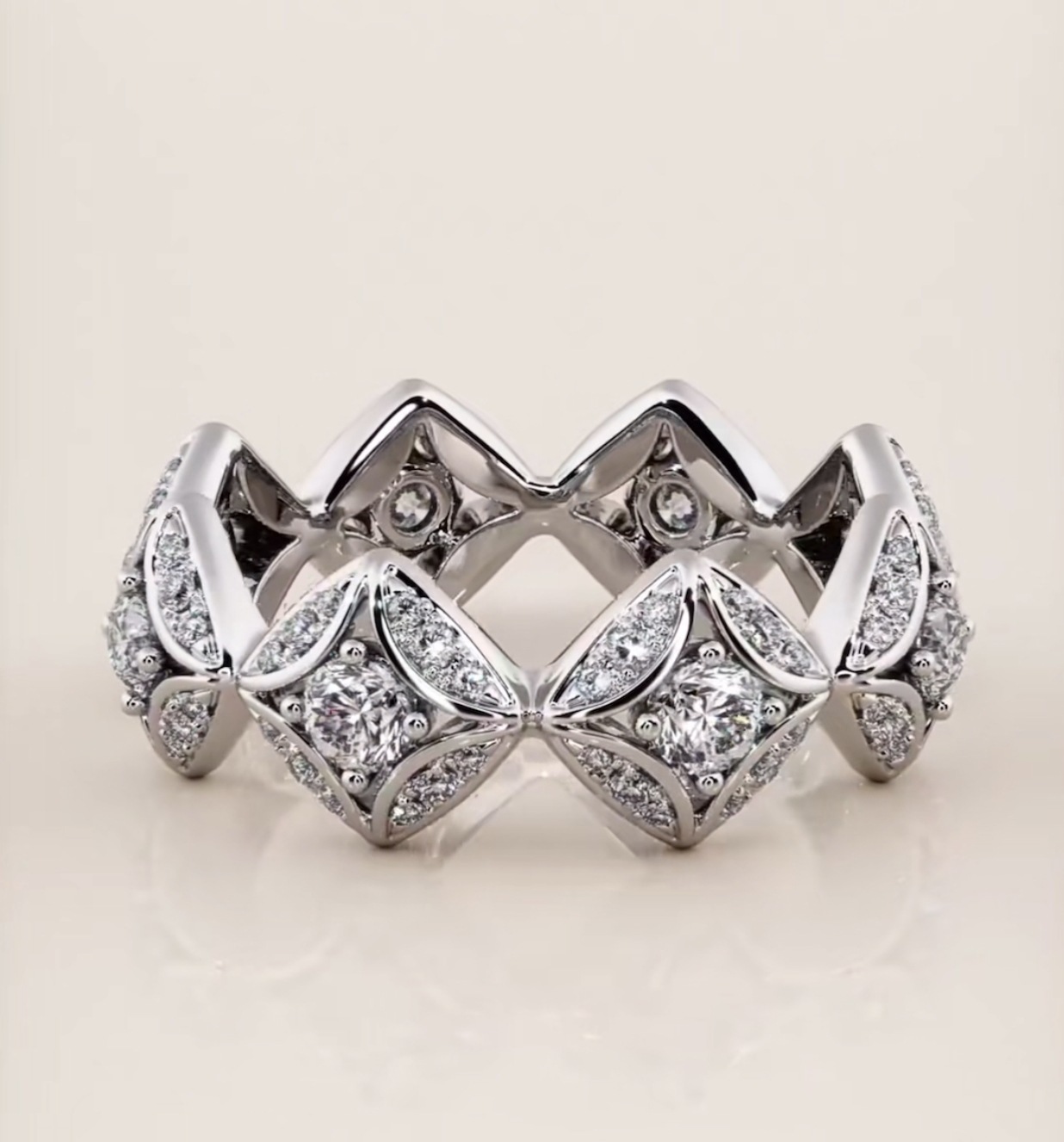 Sterg Sier CZ Dia Full Round Cut Wedding Band Jewelry Ring