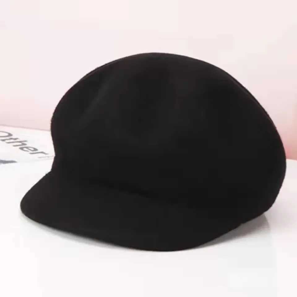 Boina de Colorlidosombrero de artista Vintagepintor pequeoclsicowhitecalidooctogonalOtoo e Invierno fashion Y240923