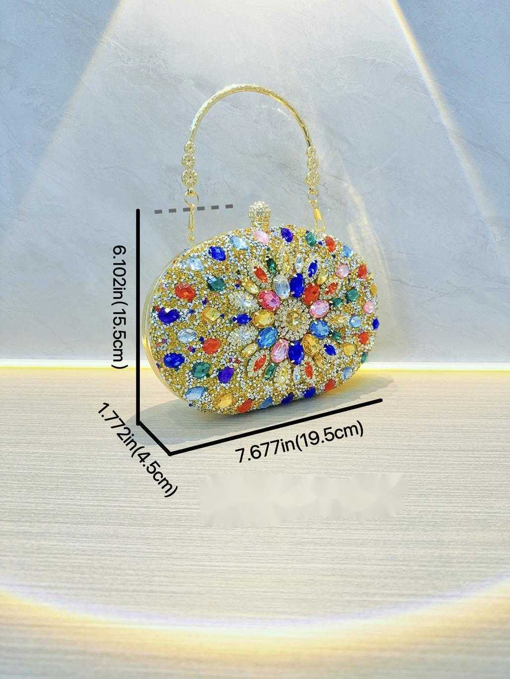 Clutch Bag New Celebrity Texture Water Diamond Designer Bag Womens Evening Dress Banquet Handheld Bag With Diamond Inlaid Handheld Banquet Bag 240920