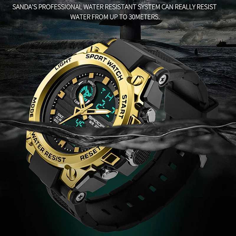 SANDA G Style Mens Digital Watch Date Military Sports Watch Waterproof Electronic Watch Mens Watch Orologio da uomo 739 W240923