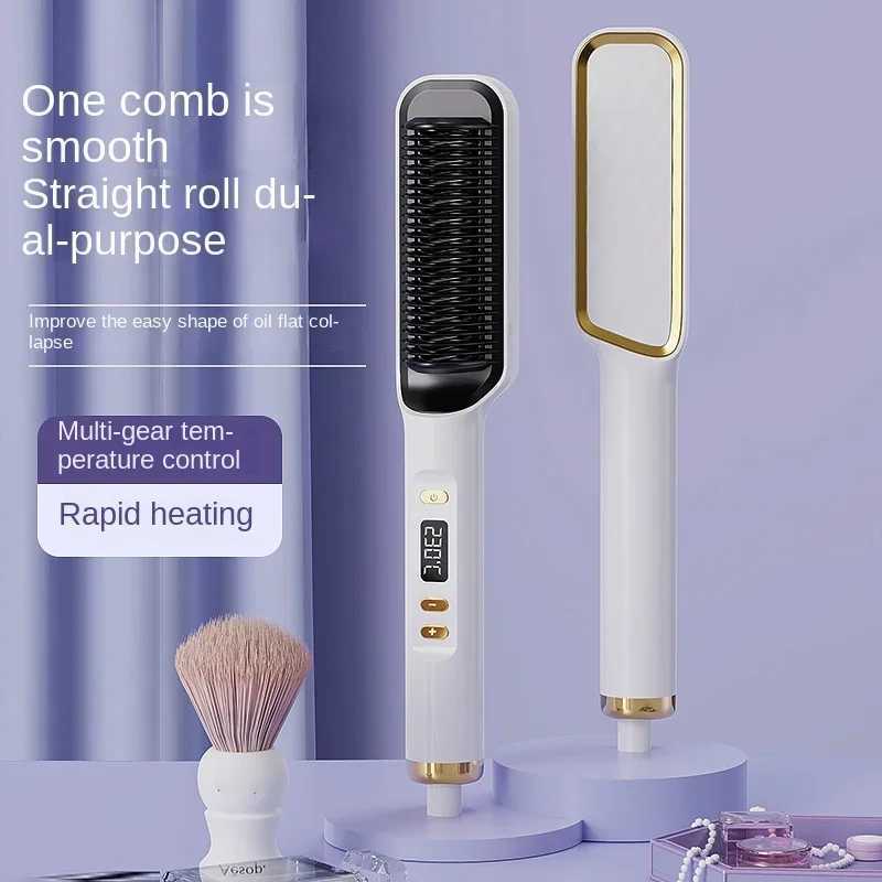 3-in-1 straight hair comb heating brush straight hair brush negative ion styling comb hair styling tool CL240923