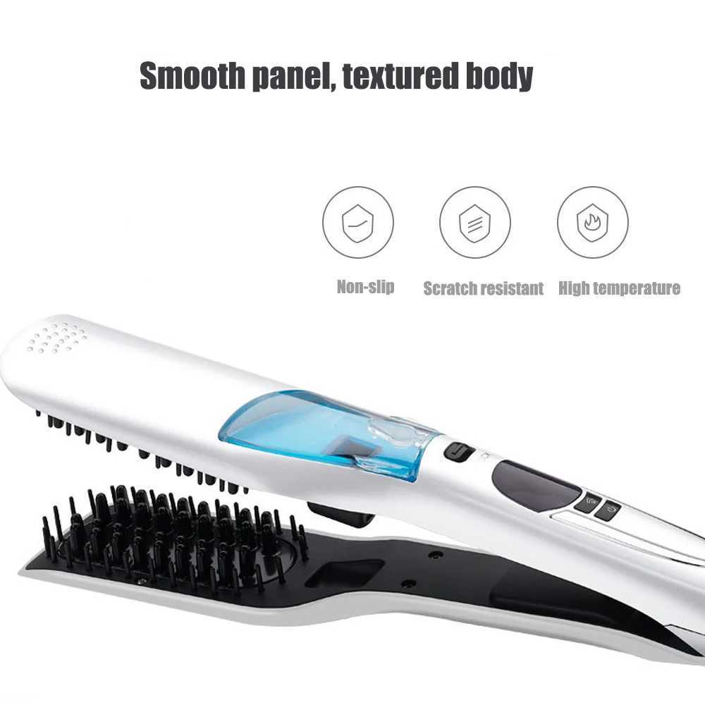 Steam straightening brush Steam professional straightening brush Moisturizing care straightening iron CL240923