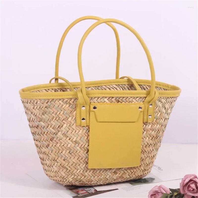 Ladies Beach Bag Woven Shoulder Bag: Rattan Messenger Summer Shopping, Lightweight hot Straw Handbags for Women