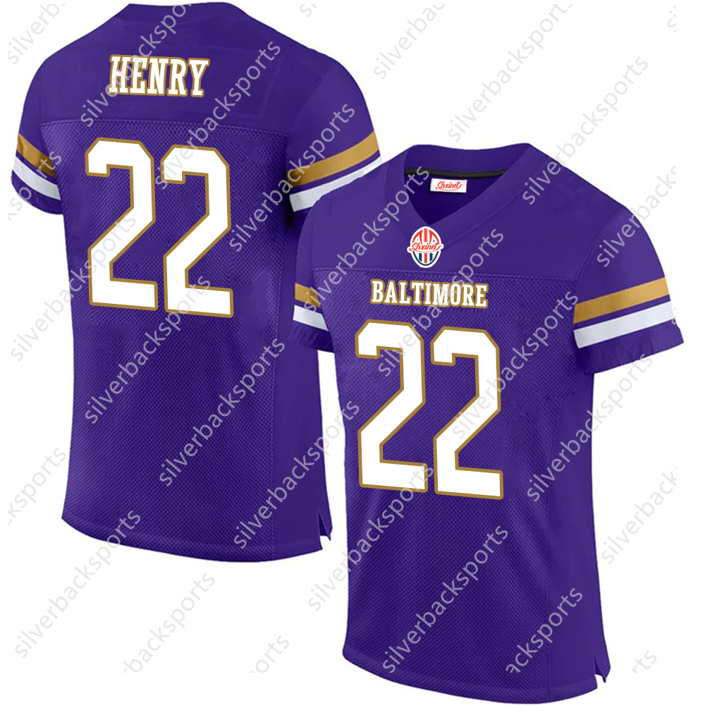 22 Derrick Herny 8 Lamar Jacksons Football Jersey Mens/Womens/Youth Customized Any Name Number Jerseys Wear Hot Sale This baseball uniform is a quick-