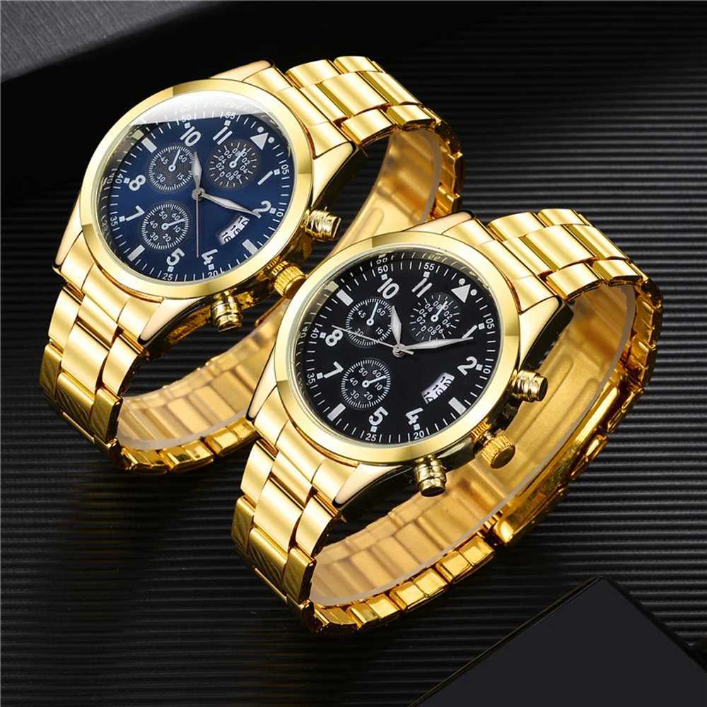 Quartz Wristwatch Luminous Mens Watches Classic Calendar Mens Business Steel Relogio Masculino PopularX240923