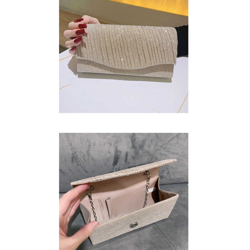 Clutch Bag Korean Fashion Chain Designer Bag Daily Casual Shoulder Bag Crossbody Bag Small Bag Womens Wallet Handbag 240920