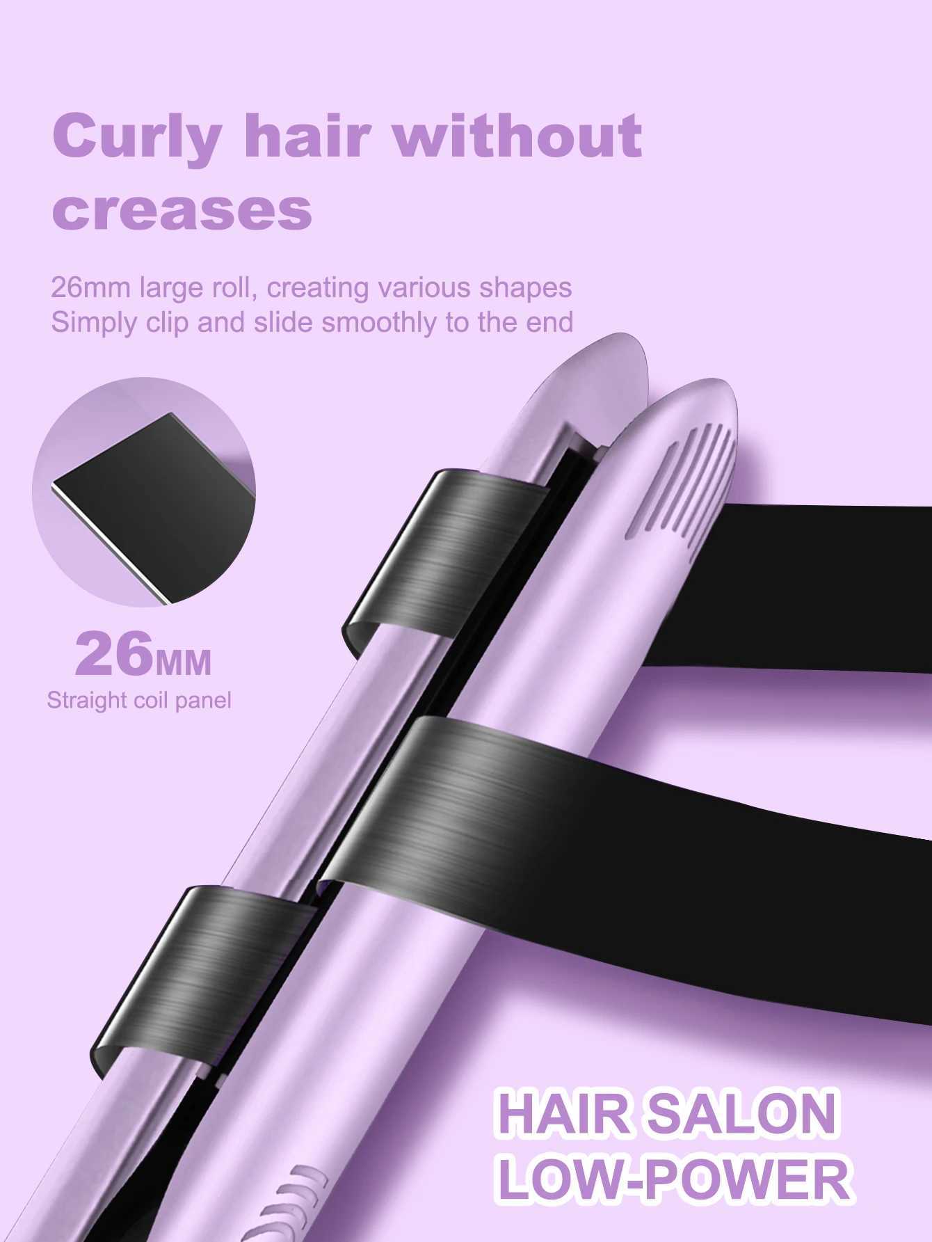 1 piece of hair straightener and curling iron professional salon hair straightening ironing and styling equipment suitable for home and travel purple 
