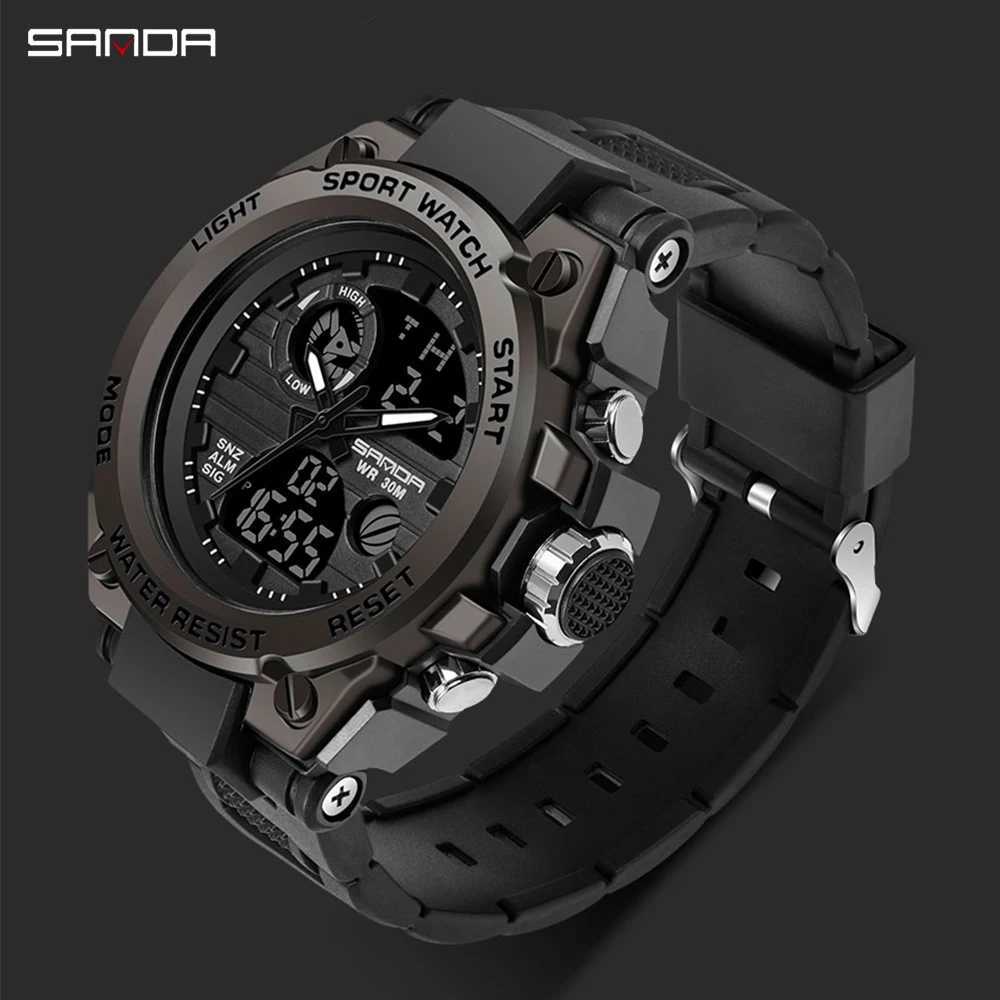 SANDA G Style Mens Digital Watch Date Military Sports Watch Waterproof Electronic Watch Mens Watch Orologio da uomo 739 W240923