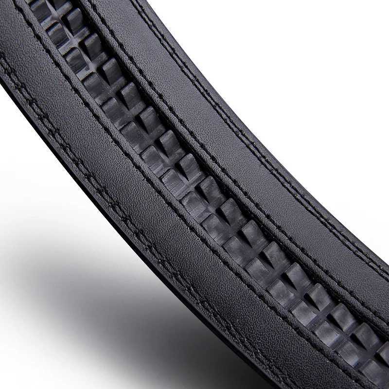 Luxury Men No Buckle Belt PU Leather for Automatic Buckle Waist Strap Long Black Brown Male High Quality Jeans Waistband 3.5CMX240923