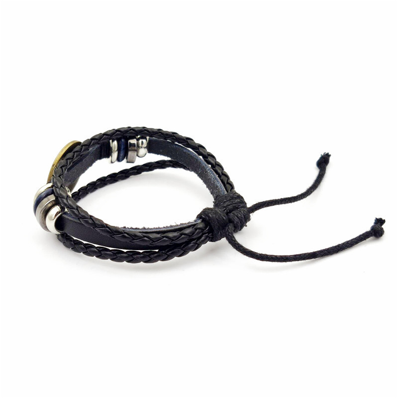 Game controller bracelet women's vintage handwoven leather bracelet fashion minimalist hand jewelry Free shipping