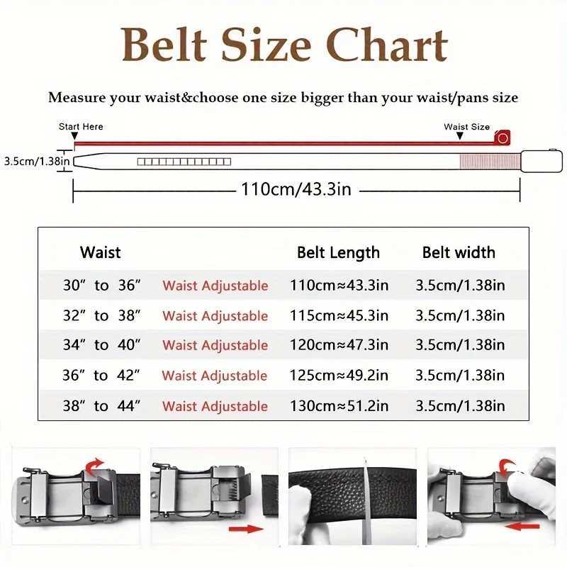 Mens Genuine Leather Cowhide Belt For Dress PantsX240923