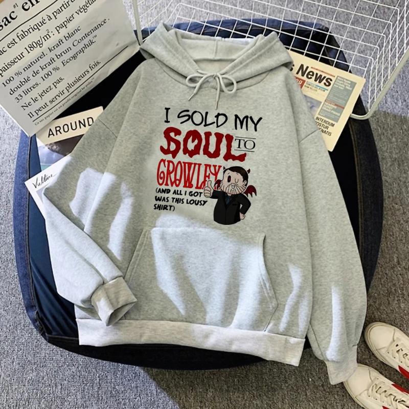 Women's Hoodies Good Omens Women Korean Style Fleece Gothic Vintage Tracksuit Pulls Female Clothing