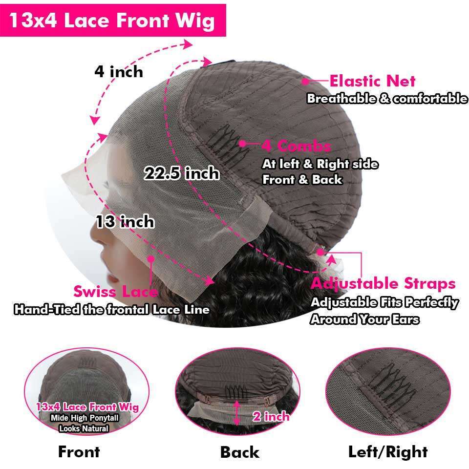 13x4 Short Bob Wig Bone Straight 99j Chocolate Brown Colored Front Human Hair For Women Transparent Lace Frontal Wigs