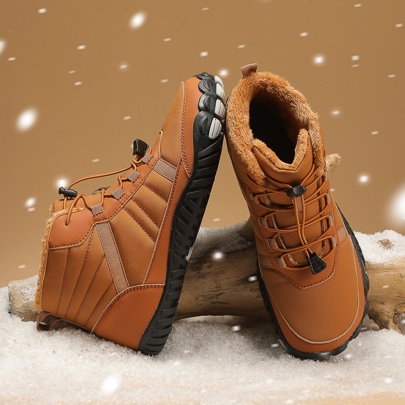 Snow Men and Women's Winter-proof Cotton Shoes Sneakers Boots 2024 One Sales Waterproof High Top Fleece Couples Adult