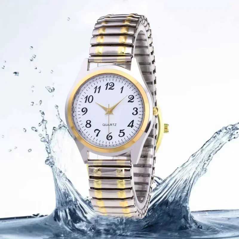 Man Women Couple Wrist Watches Stainless Steel Band Alloy Lovers Business Quartz Movement Wristwatch Elastic Strap Band WatchX240923