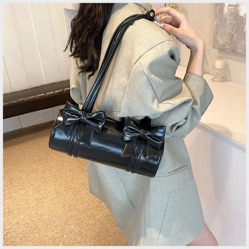 Shoulder Bags JIAERDI Sweet Cool Bow Y2k Hand Bag Women Cute Leather New Soft Pillow Messenger Female Haruku Red Aesthetic