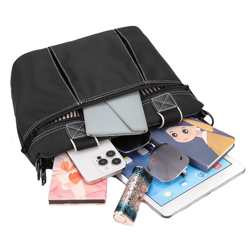 2025 New Single Shoulder Women's Trendy And Versatile Simple Fashion Designer Bag Korean Edition Large Capacity Handheld Diagonal Nylon Bag Cross