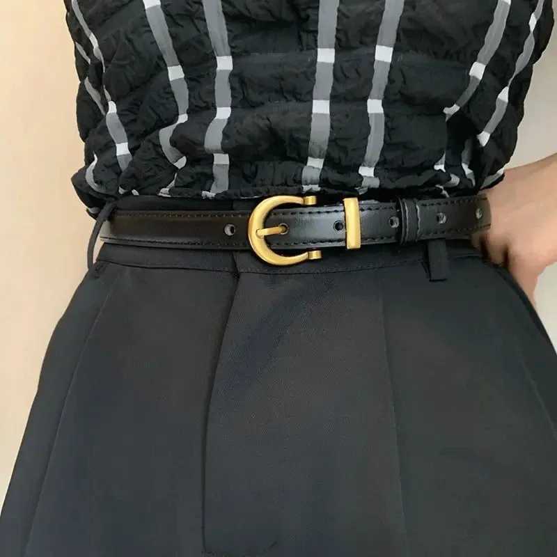 Women Belt Genuine Cowhide Leather Girdle Luxury Brand High Quality Thin Belts Female Jeans Windbreaker WaistbandX240923