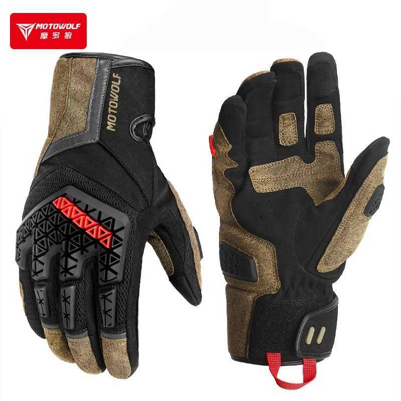 Mens full finger touch screen motorcycle gloves Accesorios Para Motos TPR Protector Luvas Para Guantes De Motocicista W240923