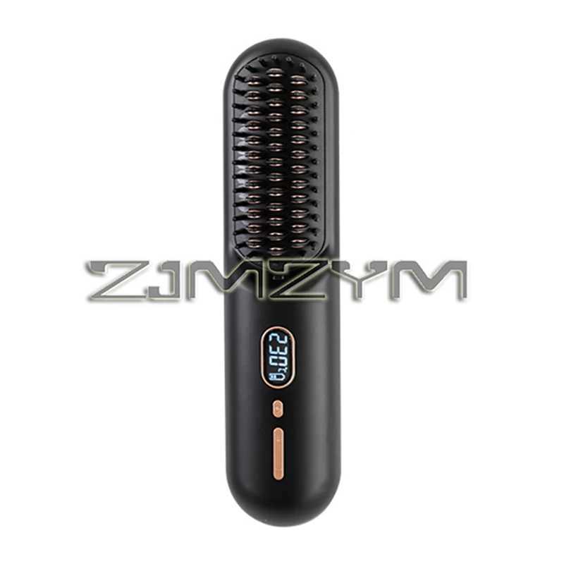 Wireless straight hair comb negative ion double straight plate clip curling iron splicing pulling electric straight hair comb CL240923