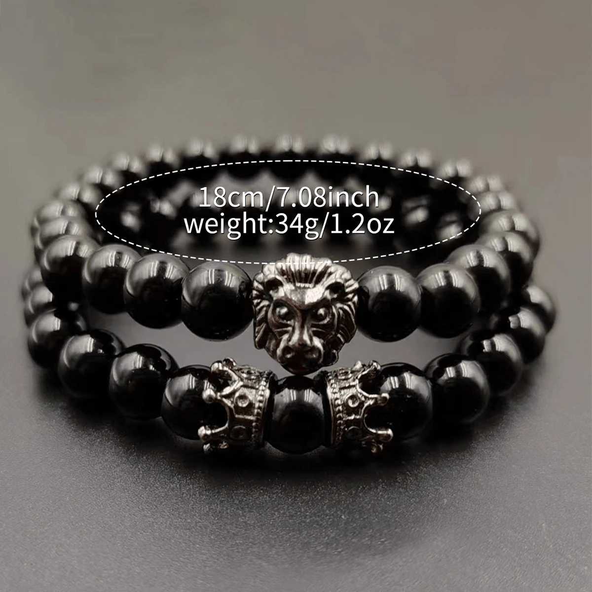 3PCS/Set Mens Watch Casual Leather Band Quartz Watches Beads Bracelets SetWithout BoxX240923