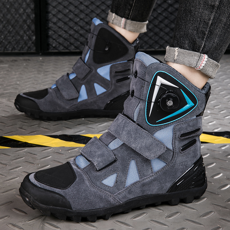 ddmytiger Men's new fashionable casual outdoor riding motorcycle shoes, high elasticity and shock-absorbing rubber sole C ddmythur