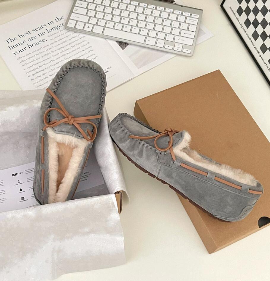 2024Classic hot selg sheepskin and fur integrated winter fleece booties