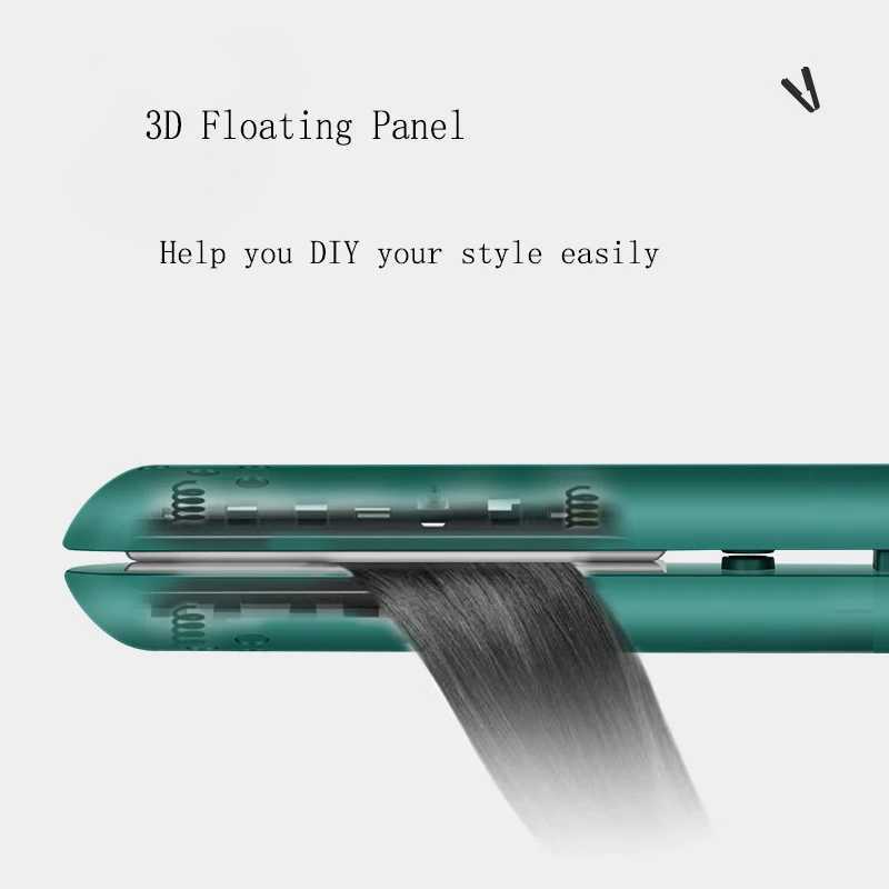 USB Mini Flat Hair Iron Straightener Curler Wireless Straightening and Curling Iron Cordless Styling Tool CL240923
