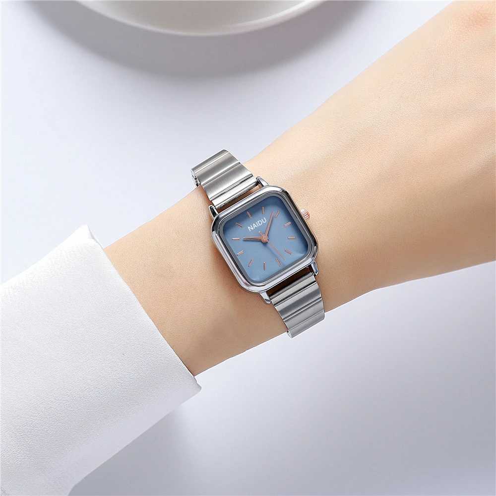 high quality women steel band quartz dress watchX240923