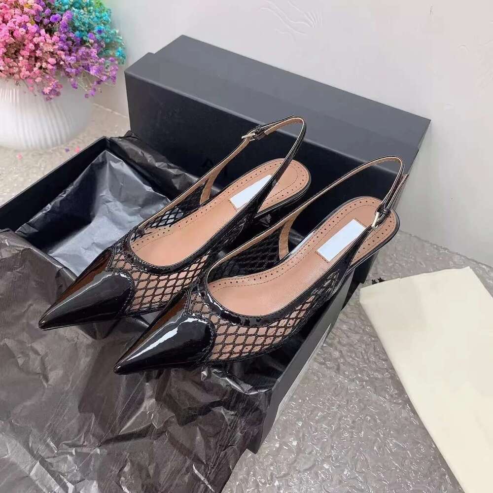 Designer Brand Shoes Genuine Leather High Sexy Sandals Women's Summer New Slim Heel Slippers for Outwear Trend