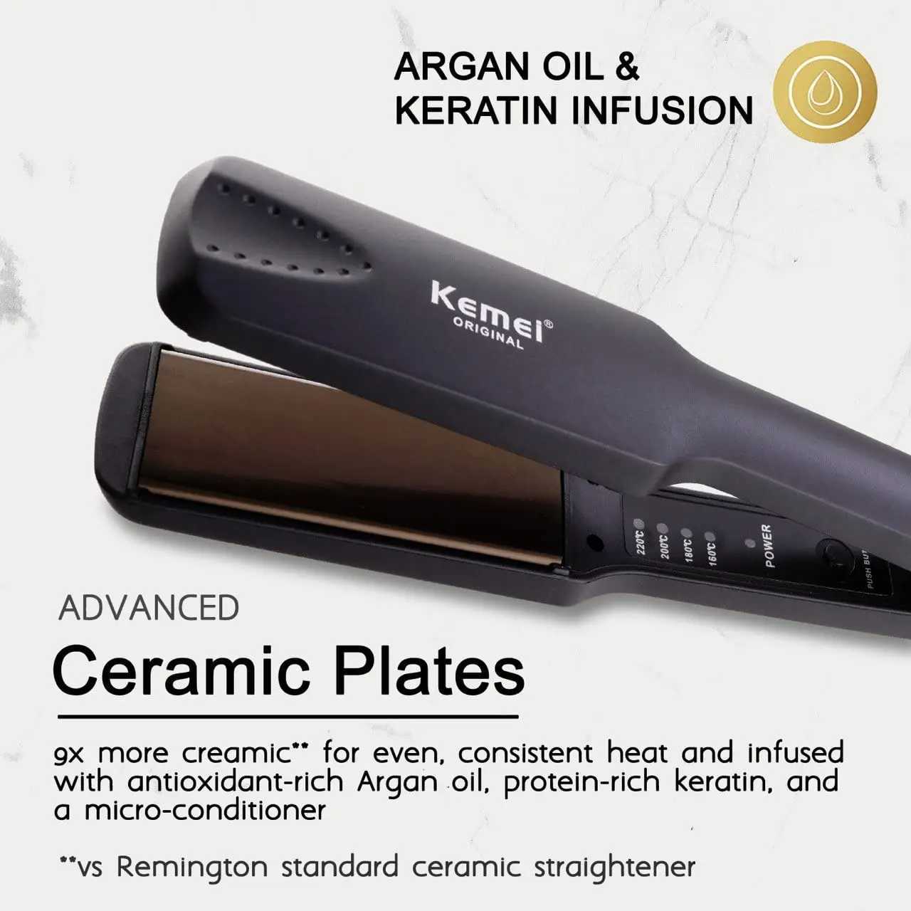 Kemei straightener professional styling tool flat iron negative ion straightener womens straight hair care KM-329 CL240923
