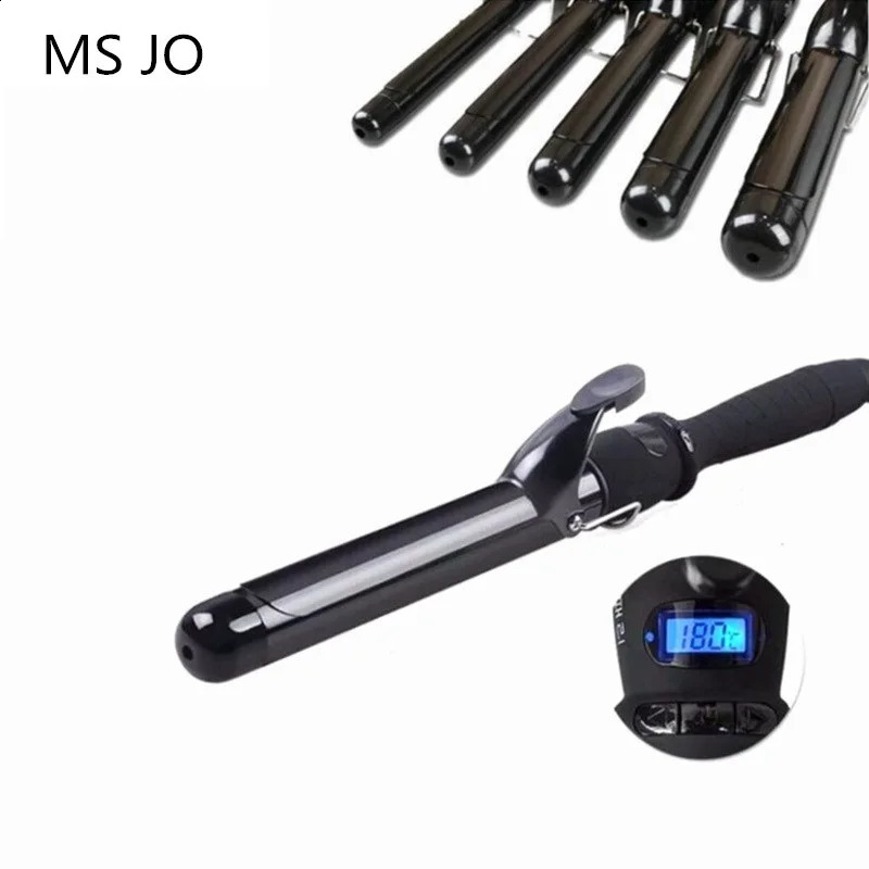Professional electric curling iron with temperature regulation and a 22-38mm LCD screen for curling iron 240913