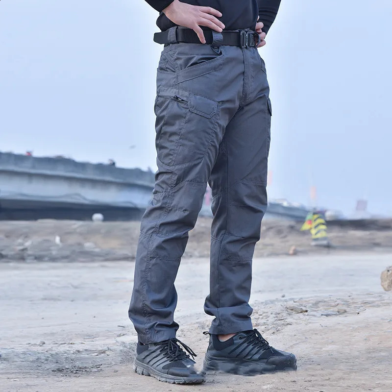 Mens Military Tactical Pants SWAT Trousers Multi-pockets Cargo Pants Training Men Combat Army Pants Work Safety Uniforms 240911