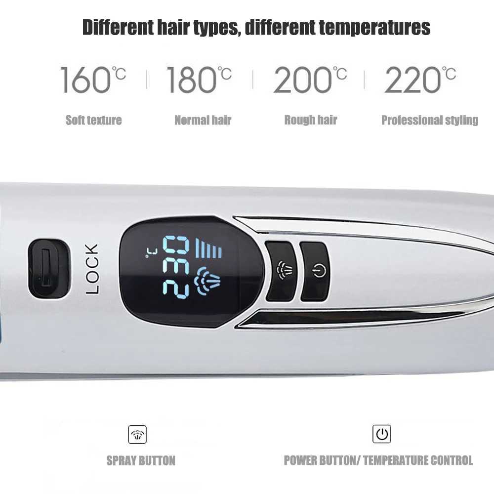 Steam straightening brush Steam professional straightening brush Moisturizing care straightening iron CL240923