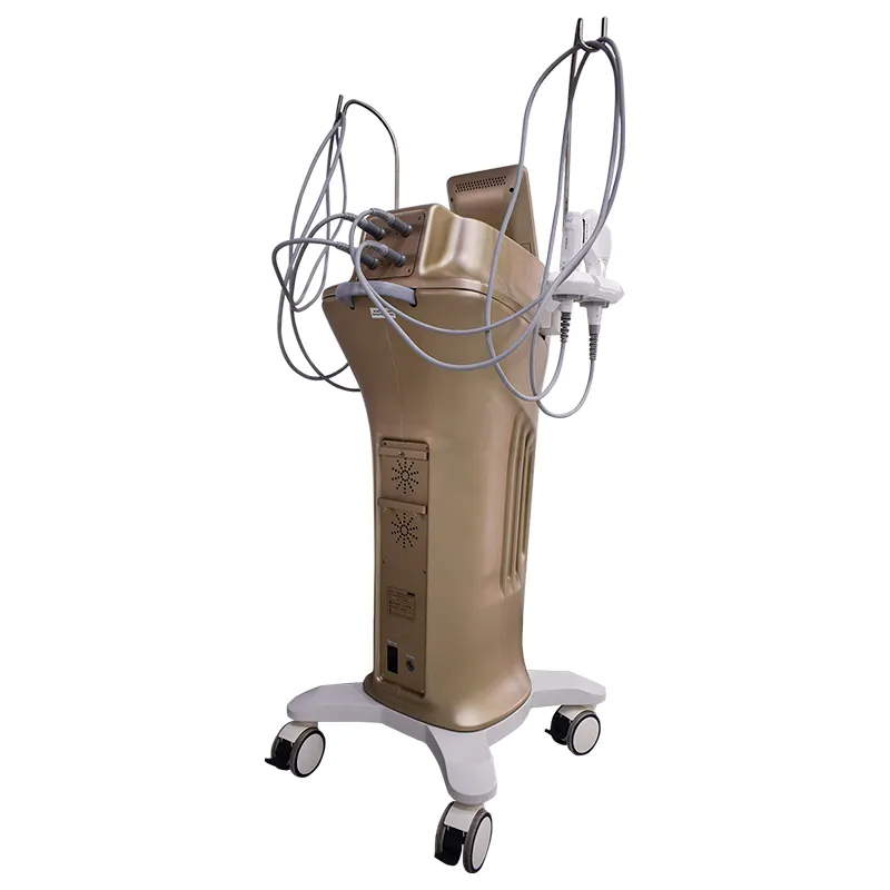 Vertical Powerful New Double Hifu Gold MFU & RF SD Focused Ultrasound Skin Lifting Machine anti-aging salon Use