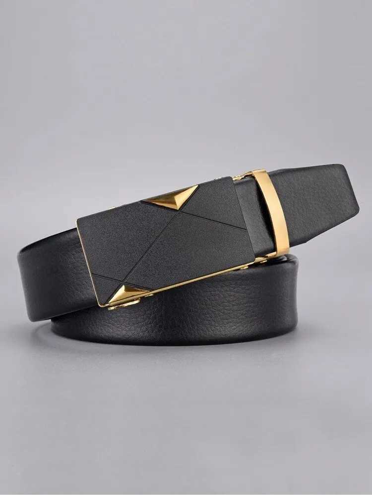 Men Rectangle Shape Fashion PU Buckle Belt For Dress DecorationX240923